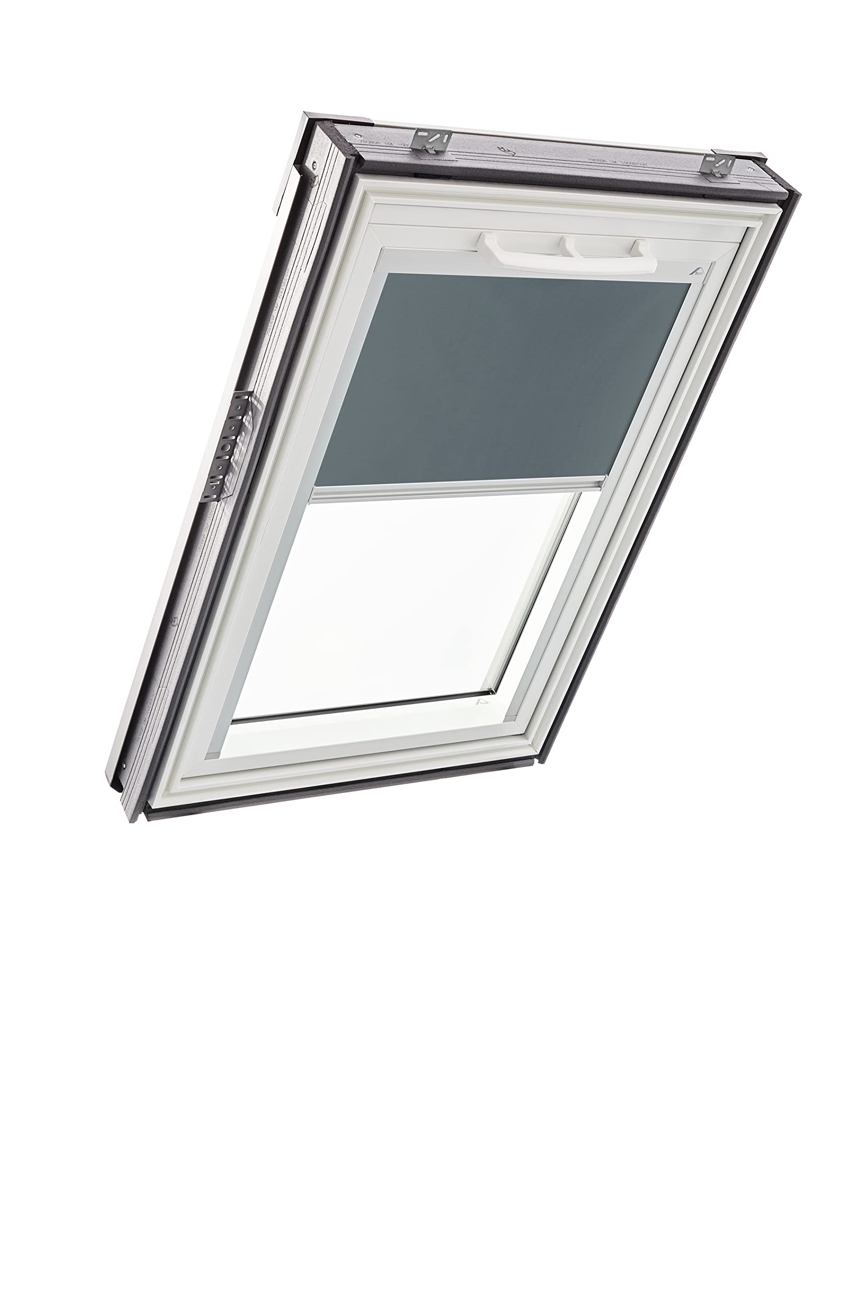 Original Roto Blackout Roller Blind ZRV Almost complete Blackout Guide Rail Silver For Roto Roof Windows Series Q Size 066/098 | 06/09 Colour Dark Grey