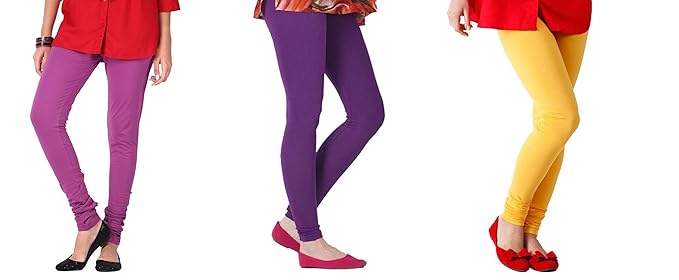 Women's Cotton Chudidar Leggings (Multi-Colouerd) (Pack of 3)