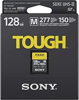 Sony 128GB SF-M Tough UHS-II U3 V60 SDXC Card SFM128T/T1 Read 277MB/s view 2
