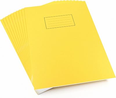 Silvine Exercise Book Ruled with Margin A4 Yellow Pack of 10