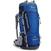 MOUNTAINTOP 80L Internal Frame Backpack for Man & Women Backpacking Hiking Backpack with Rain Cover