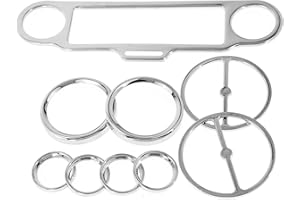 Stereo Accent Speedometer Speaker Trim Ring Set 9 Pcs Fit for Harley Touring Road Glide Street Glide Electra Glide 1986-2013