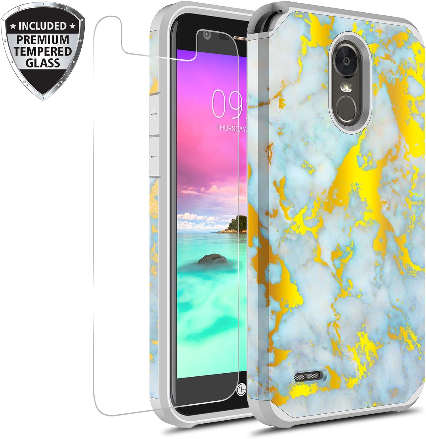 Best Lg Stylo 3 Plus Case White Marble
