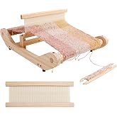 PURCOULEUR 12 Inches Rigid Heddle Loom, Wooden Loom Kit for Adults | Wooden Medium Frame Weaving Loom For Beginners, Multi-Craft Loom,Threads Warping Frame with Pegs and Yarn Stand