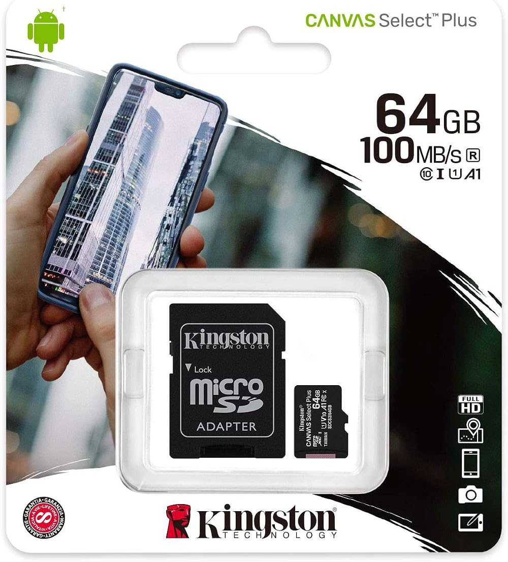 Kingston 64GB MicroSDXC Class 10 Memory Card for Samsung Galaxy S Series Phones