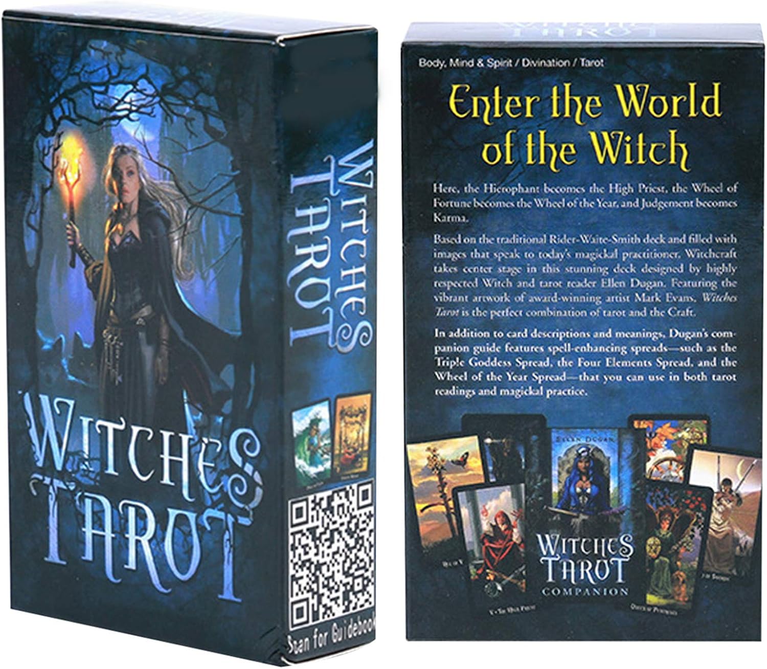 ANUFER 78Pcs/Set Tarot Cards Deck Board Future Telling Divination Game English Edition Witches SN07408, 6 cm x 10.3 cm x 10.3 cm - Image 3