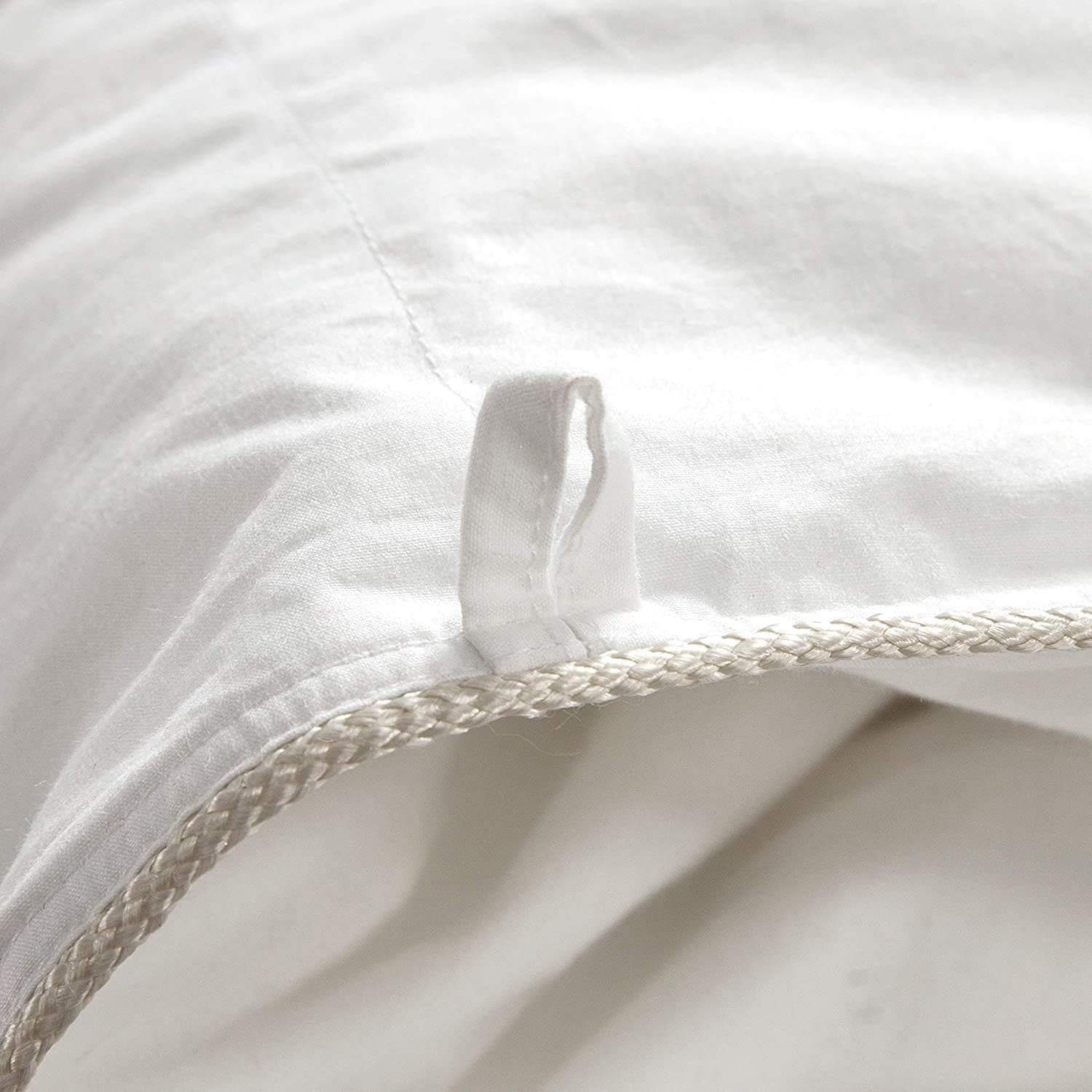 Egyptian Bedding 600-Thread-Count Egyptian Cotton Siberian Goose Down Comforter, 750 Fill Power, Baffle Box Design - Solid White (Queen Size): Home & Kitchen