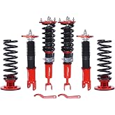 maXpeedingrods Coilovers for Nissan 350Z RWD 2003-2008 Z33, for Infiniti G35 RWD 2003-2007 V35, Height Adjustable Coilovers Suspension Kit, Preset Damping Lowering Kit Red