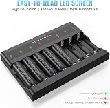 POWEROWL AA Rechargeable Batteries with Charger 8 Slots USB NiMH Kit view 5