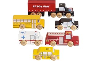 Le Toy Van New York Car Set Premium Wooden Toys for Kids Ages 3 Years & Up