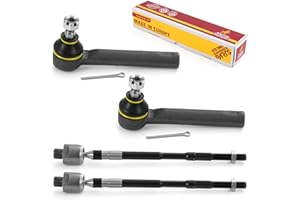 Metrix Premium Chassis Parts - 4 PC Inner & Outer Tie Rod End Kit Fits 06-07 Subaru B9 Tribeca, 08-14 Tribeca, 12 WRX (Mexico), 13-14 WRX, 13-19 WRX STI, Replacement EV800360, ES3712, Made in Europe