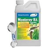 Monterey B.t. Bundled with Measuring Spoon - Caterpillar &amp; Worm Killer Organic Gardening - Apply with Sprayer - 32 oz