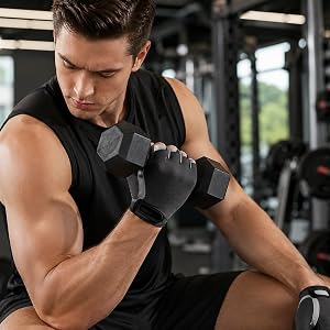 Gray Upgrade Half-Finger Cycling Gloves, Breathable Anti-Slip Gel Padded for Fitness Outdoor