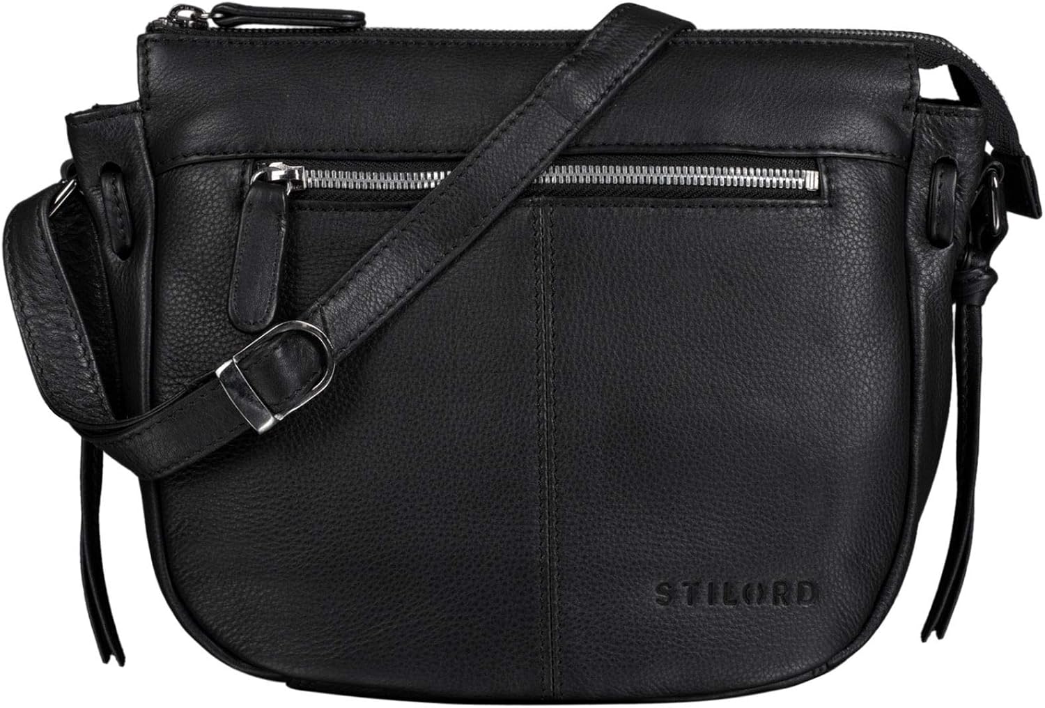 STILORD "Bella" Handbags Women Small Leather Vintage Crossbody Shoulder Bag Ladies for Going Out Classic Evening Bag Tote Bags Genuine Leather Colour:Black