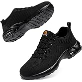 FENLERN Steel Toe Shoes for Women Lightweight Wide Size Safety Shoes Comfortable Work Sneakers Breathable Composite Toe Indestructible Zapatos de Trabajo para Mujer Size 5~11