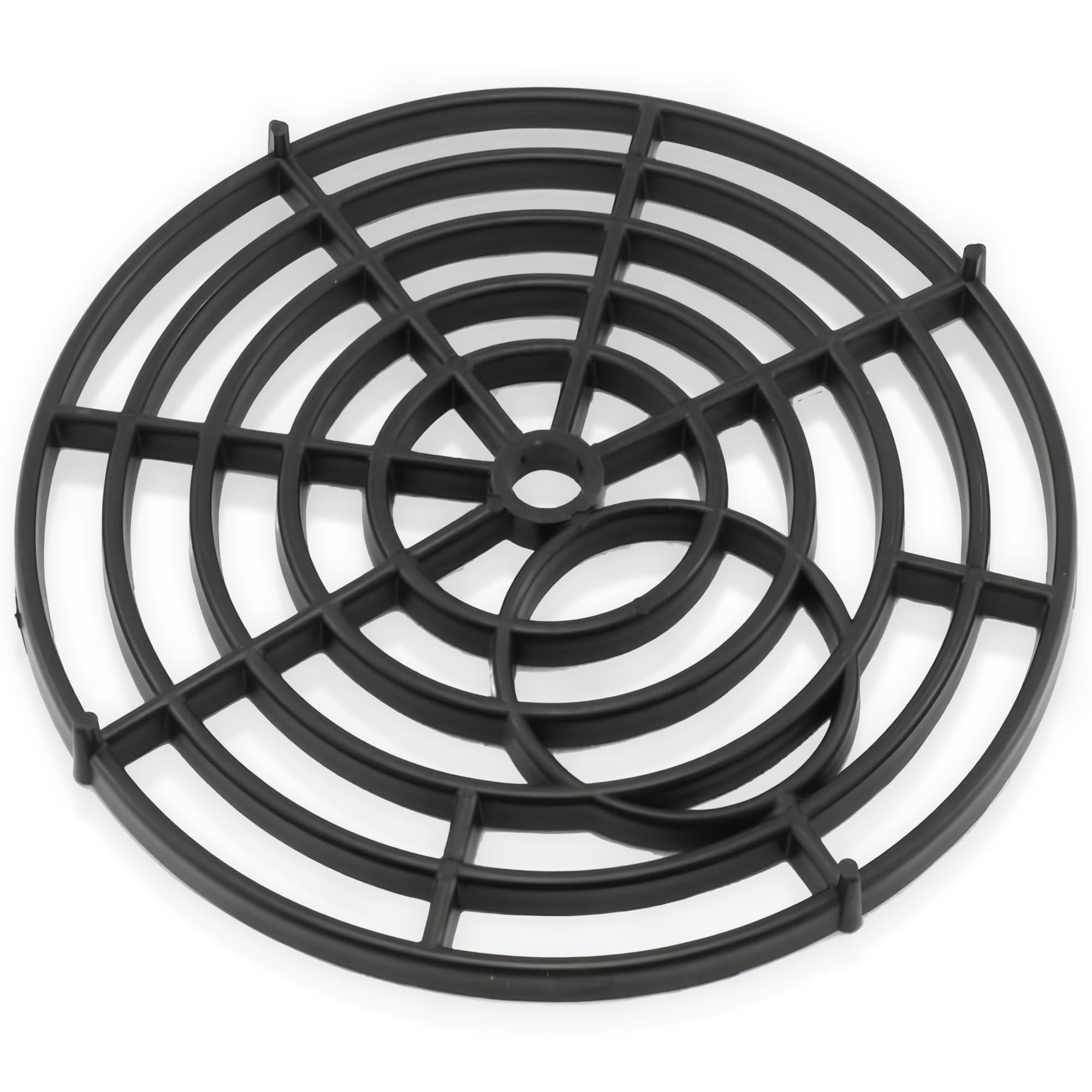 Black Drain Cover - (6",150mm) - Diameter Plastic Outdoor Drain Cover To Stop Leaves and Debris, Gully Grid (2 Pack)