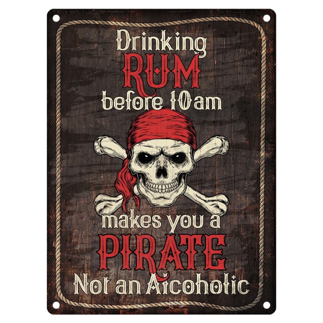 Small (15 x 20 cm) Metal Sign - Drinking Rum