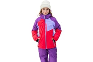 SMONTY Kids Winter Ski Jacket Boys Girls Waterproof Windproof Snowboard Warm Snow Outdoor Hooded Coat