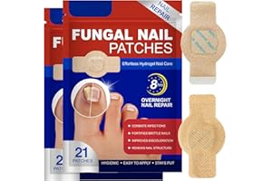 42PCS Fungal Nail Patches, Toenail Fungus Care, Nail Repair for Damaged Nails, Nighttime 8-Hour Nail Support for Damaged & Di