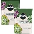 Miracle-Gro Succulent Potting Mix - Fertilized Soil with Premium Nutrition for Indoor Succulents, 4 qt. (2-Pack)