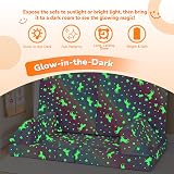 MeMoreCool 10-Piece Kids Modular Couch Glow Sofa Rainbow view 2