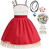 CIRCKOPS 56PCS Princess Dresses for Girls, Ocean Adventure Costumes with Accessories Set for Kids Halloween Birthday Party