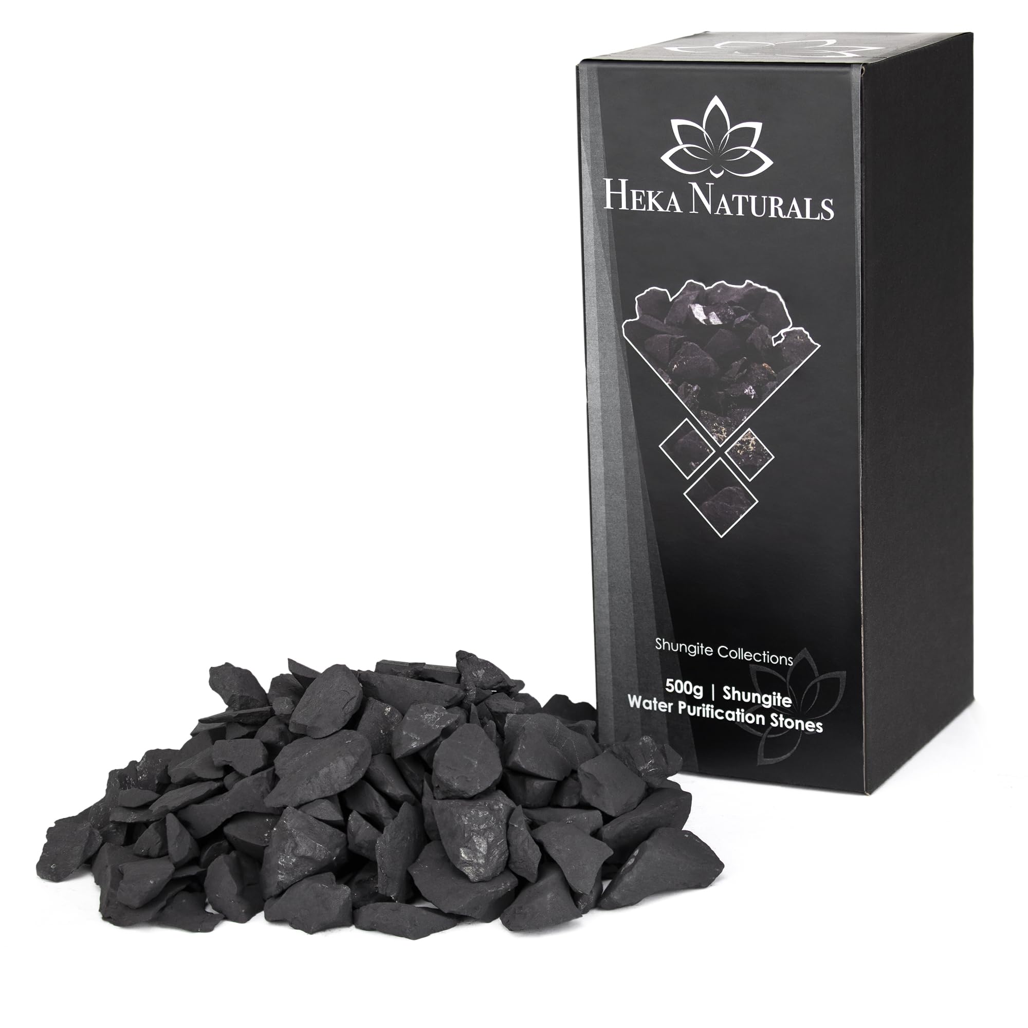 Photo 1 of Heka Naturals Shungite Water Filter Crystals, 500g, Multipurpose Decor, Water Purifier, Balance & Protection, Gift of Wellbeing