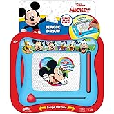 JA-RU Disney Mickey Mouse Magnetic Drawing Board A-6906-1s | Mess-Free Draw Sketch Doodle Tablet for Kids. Car Trip Travel Game &amp; Learning Pad