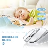 cimetech Wireless Mouse 6 Buttons 3 DPI 800/1200/1600 Silent USB Nano Receiver view 4