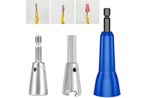 KANFOUAELA 2025 Upgraded Wire Twisting Tool Set - Regular & Helical Winding Guide Wire Twisters with Wire Nut Twister for 8-14 AWG, Electrician’s Wire Twisting Connector, EVA Storage Box (3Pcs)