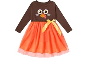 Vieille Toddler Baby Girls Tulle Dress Long Sleeve Princess Party Skirt Clothes for Christmas 2-6 Years