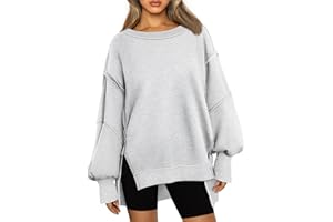 Trendy Queen Womens Oversized Sweatshirts Hoodies Crewneck Shirts Fall Outfits Teen Girls Y2k Winter Clothes