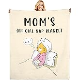 Poekuao Funny Blanket for Mom Appreciation Gifts for Mommy from Daughter Son Birthday Gifts, Soft Fluffy Throw Blanket Throw for Napping New Moms Gifts