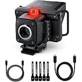 Blackmagic Design Studio Camera 6K Pro (EF Mount) Live Production Camera Bundle with 10ft HDMI 2.0 Cable, 6ft USB-C Cable, and 5-Pack of SolidSignal Cable Ties (CINSTUDMFT/G26PDK)