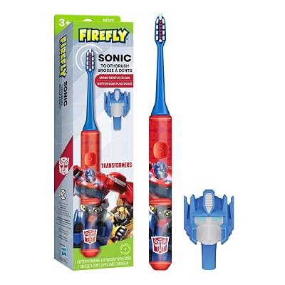 Firefly Transformers Sonic Toothbrush with 3D Cover, Soft, Ages 3+