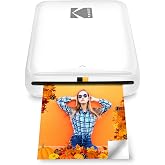KODAK Step Instant Smartphone Photo Printer, Portable Mini Color Wireless Mobile Printer, Zink 2x3&rdquo; (5.1x7.5 cm) Sticky-Back Photos, Bluetooth Compatible with iOS &amp; Android Devices, Editing App, White