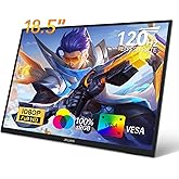 Jhcztrk Portable Monitor 18.5 Inch 120Hz FHD 1080P HDMI USB-C, 99% sRGB, HDR Gaming Monitors Built-in Speakers Kickstand and VESA Travel Second Screen for Laptop Mac PC Xbox PS4/5 Switch