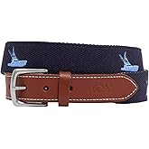 vineyard vines mens Sportfisher Embroidered Canvas Club Belt