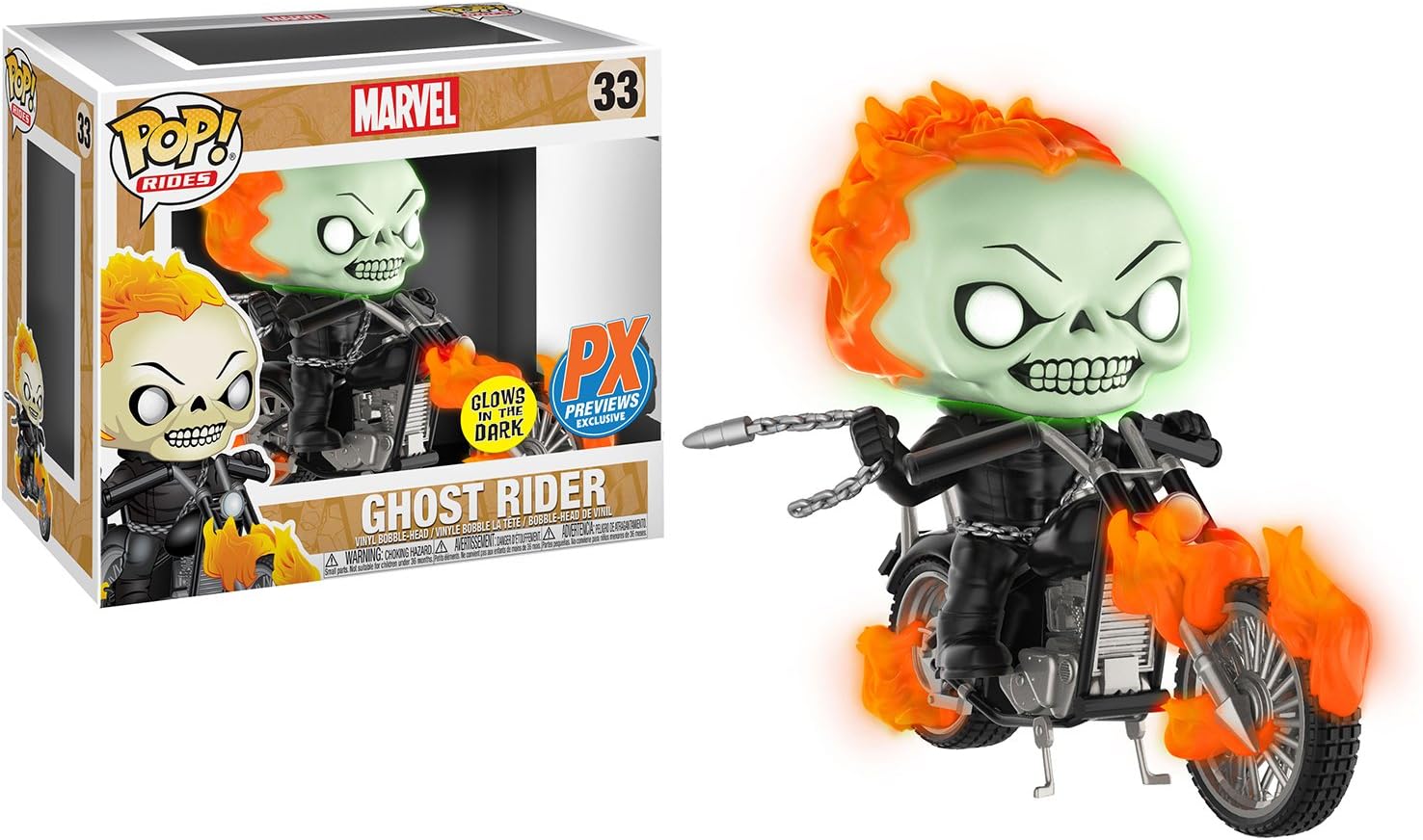 Ghost Rider w/ Bike [Glow-in-Dark] (PX 