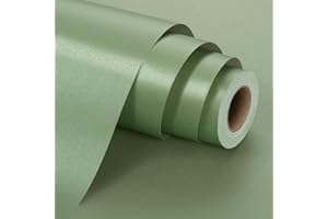 Yarcony Shimmer Sage Green Wrapping Paper, Green Matte Gift Wrapping Paper for Gifts, Solid Color Pearly-lustre Gift Wrap for Wedding, Birthday, Baby Shower, Christmas (Mini Roll, 17 Inch X 33 Feet)