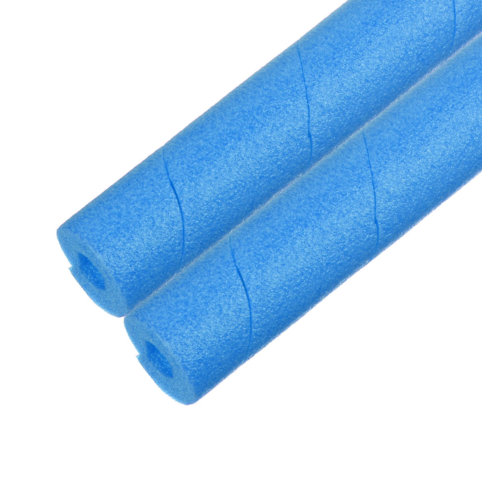 M METERXITY 2-Pack Pipe Insulation Foam Tube, 25mm(2/32") ID 60mm OD 25" L Foam Pipe Protection Wrap, Multi-Purpose Soft Foam Tubing for Ice Bumper Water Pipe/Handle Water Pipe [Blue]