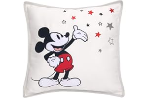 Lambs & Ivy Disney Baby Magical Mickey Mouse Decorative Throw Pillow - White
