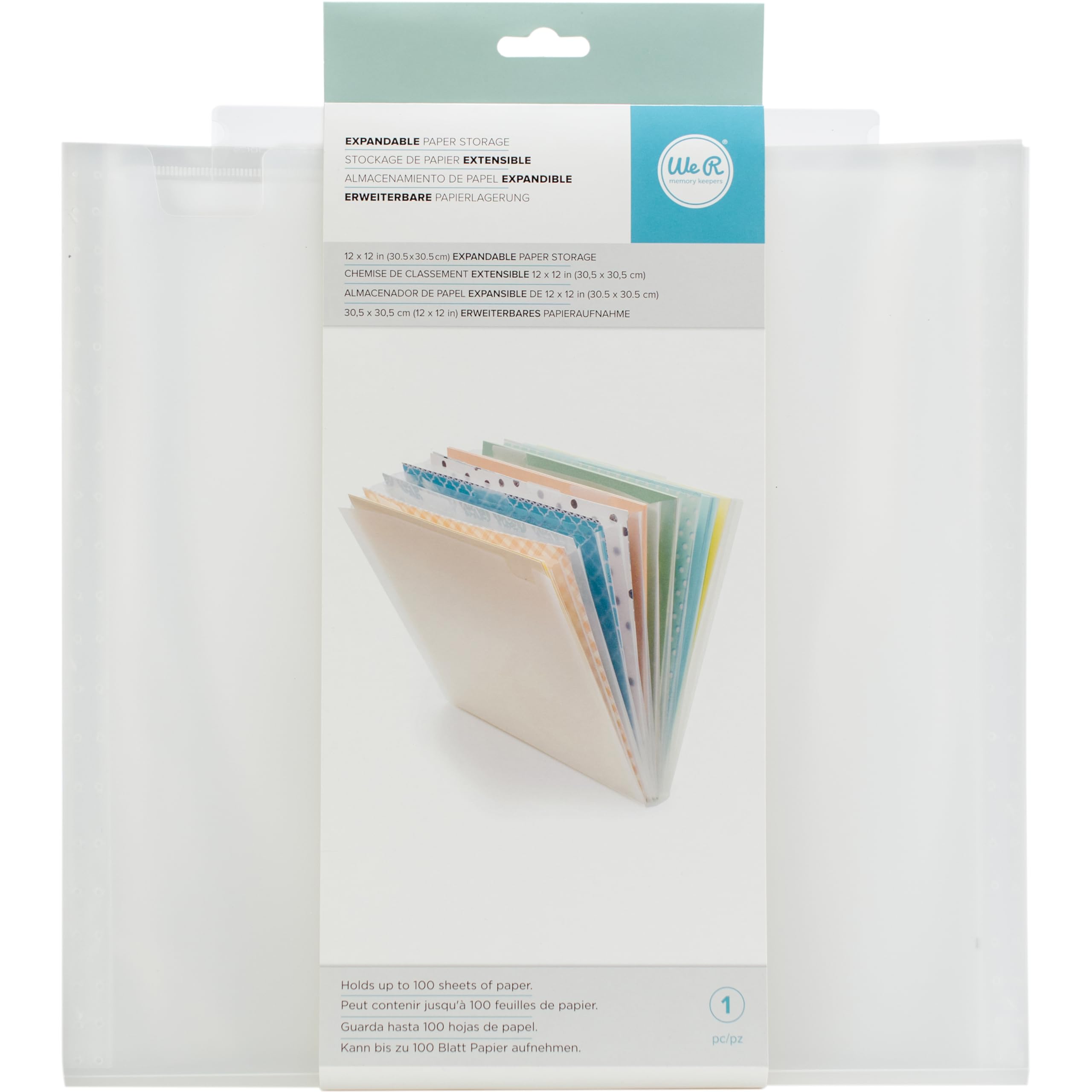 We R Memory Keepers Storage - Expandable Paper Storage Box, White