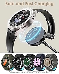 2 Pack for Samsung Galaxy Watch Charger Compatible