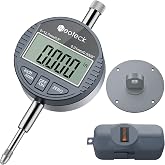 Neoteck 0-12.7mm/0.5" Digital Dial Indicator 0.01mm/0.0005" with Resolution | High Precision DTI Dial Gauge with LCD Display,Inch/Metric Conversion,Zero Setting for Lathe Mechanical Workshop CNC QC-Grey