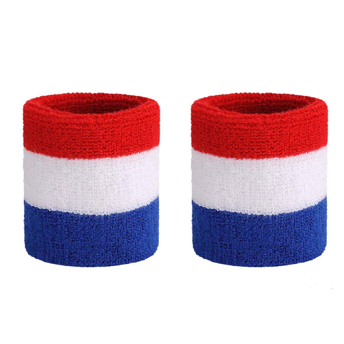 ONUPGO Headband Sports Sweatbands Wristbands Terry Cloth Striped Head Band/Wrist Band Set Athletic Exercise Basketball Headbands Moisture Wicking Sweat Absorbing Sweat Band