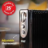 Russell Hobbs 2500W Oil Filled Radiator 11 Fin Black with Thermostat 3 Heat view 5
