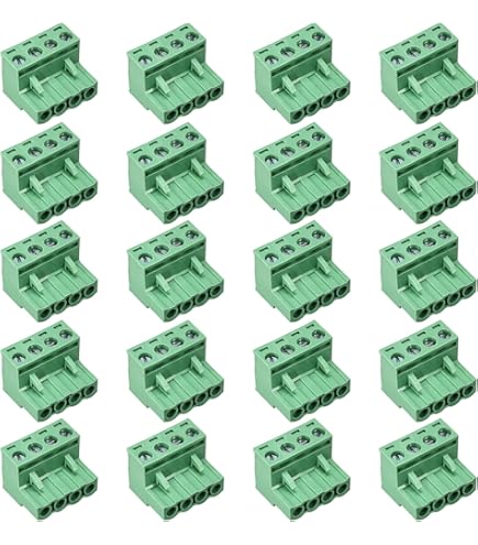 10 Stück 5 mm KF-301 Leiterplattenmontageblock-Schraubklemme, NF-Stecker, 5,0 mm Klemmblöcke, Steckverbinder (2P-blau