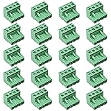 Cermant 20 pcs 4 Pin 5.08mm Pitch Pluggable PCB