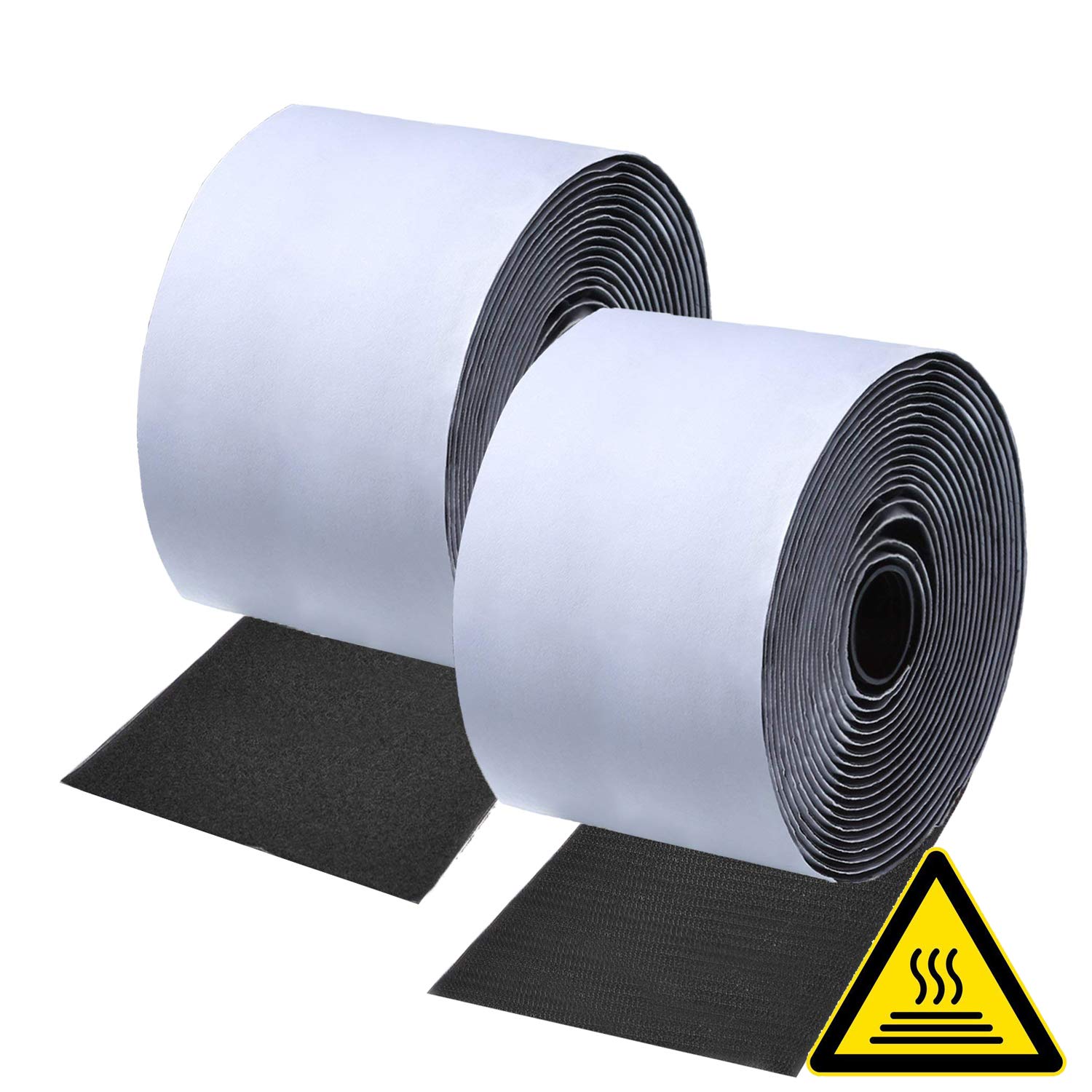 ANDERK 11CM x 2M High Temperature Resistance Hook and Loop Tapes Versatile Self Adhesive Fastening Tape Sticky Pads for Home, Office, Cars, RVs